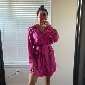 ✨Satin Button Up Dress